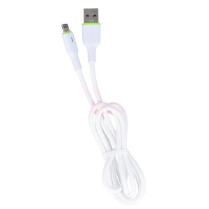 Cablu date soft silicone USB - Lightning TRANYOO Fast Charge T-X22 White - Img 2