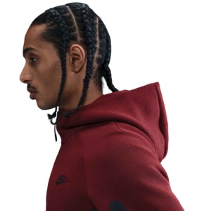 Hanorac Nike Tech Men's - Rosu Negru - Img 2
