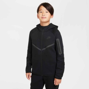 Hanorac Nike Sportswear Tech Fleece Kids Full-Zip Hoodie - Negru