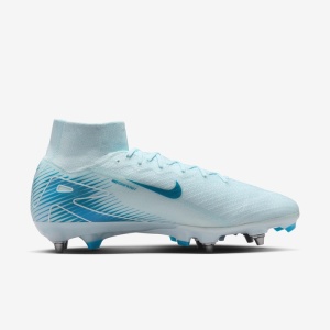 Nike Zoom Mercurial Superfly 10 Elite SG-PRO - Alb Albastru Deschis - Img 4