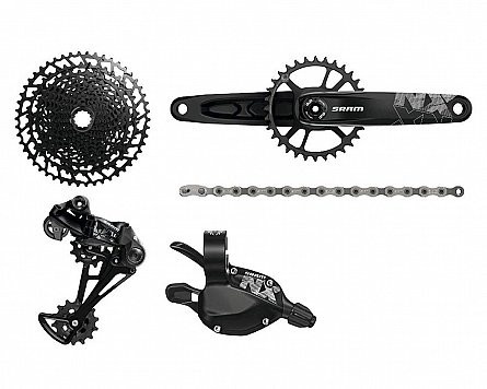 Groupset SRAM NX Eagle (32T) (DUB) (175mm), Culoare: Black