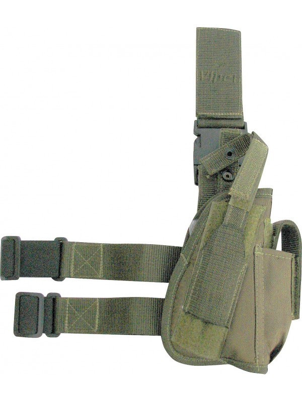 Toc/Ham pistol Tactical Viper pentru stangaci, rezistent la rupere, nivel ridicat de impermeabilitate, verde