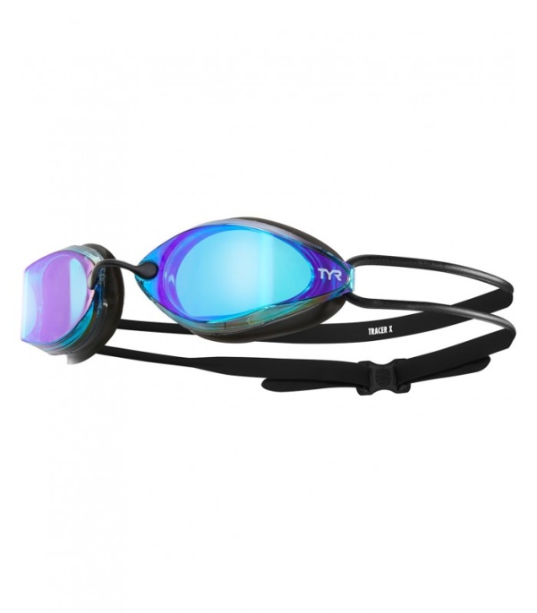 TYR ochelari de compentitie Tracer X metalizati albastru/negru