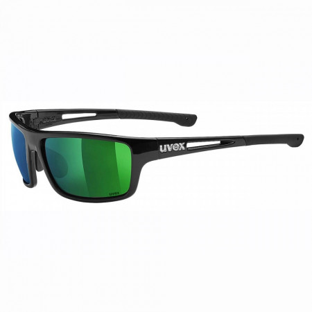 Ochelari Sport UVEX SPORTSTYLE RXd 4001 Black Gloss, lens Brown 85% - Green Mirror, marime 65/16