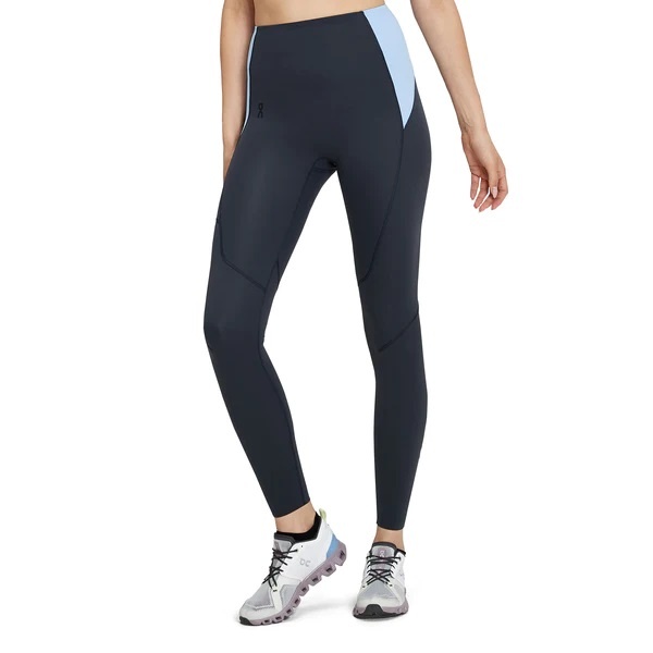 On Cloud - colanti lungi alergare pentru femei Movement Tights Long - negru albastru deschis