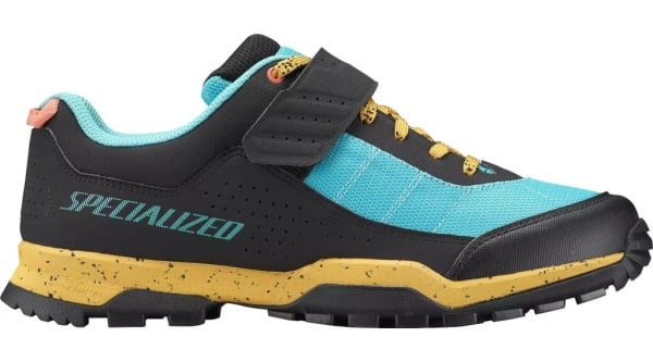 Specialized - pantofi ciclism MTB XC Rime 1.0 - negru galben Brassy albastru deschis Lagoon