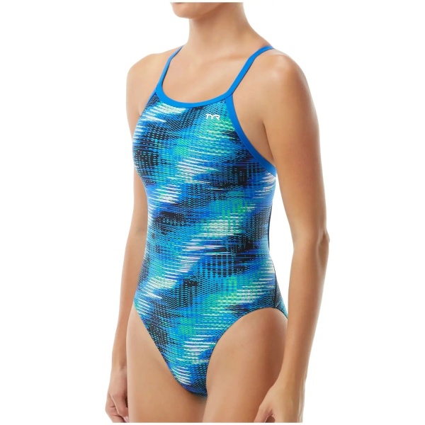 TYR - costum baie intreg pentru femei - Surge Diamondfit - albastru verde multicolor