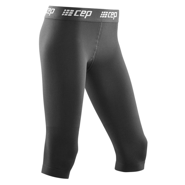 CEP - colanti compresie 3/4 pentu barbati Ski 3-4 Base Tights - negru