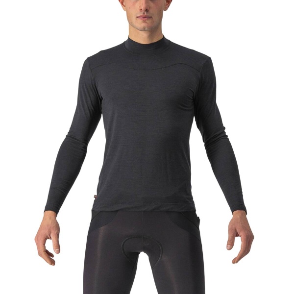 Castelli - bluza corp ciclism maneca lunga Bandito Wool LS base layer - negru