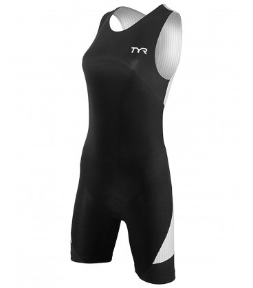 TYR - Trisuit Carbon W Fem Back Zip - negru alb
