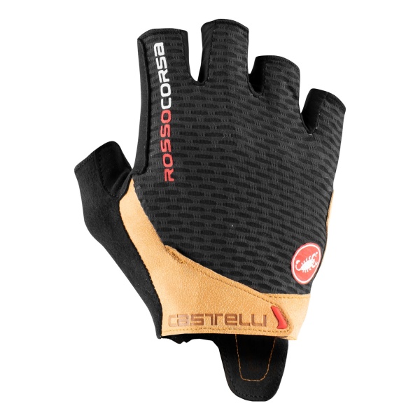 Castelli - manusi ciclism Rosso Corsa Pro V - negru crem