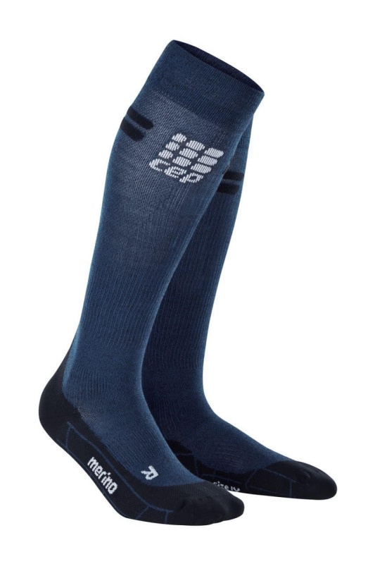 CEP Run Merino Socks W bleumarin-negru