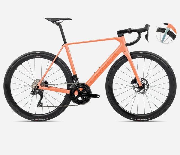 Orbea ORCA M30iLTD PWR Orange Cloud (Matt) - Stone Blue (Matt-Gloss) - măsura 49 - bicicletă șosea racing