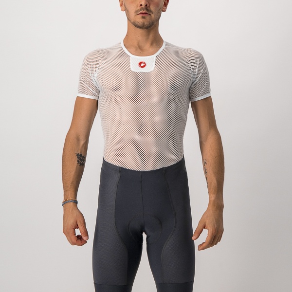 Castelli - bluza de corp cu maneca scurta - Core Mesh 3 SS - 20-30 gr C - alb