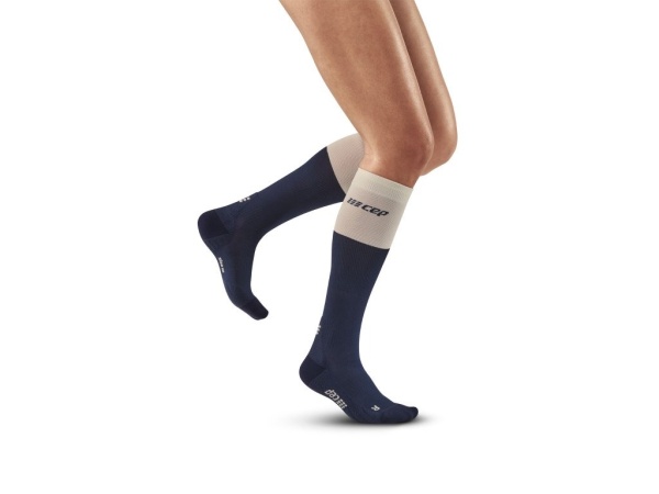 CEP - sosete compresie inalte - Bloom Socks Running tall W - Albastru