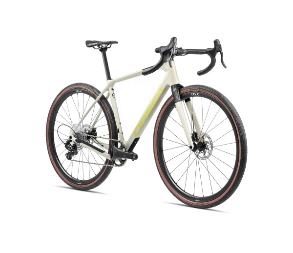 Orbea Terra M20iTEAM - bicicleta gravel - alb Ivory White-Spicy Lime (Gloss) - 2024