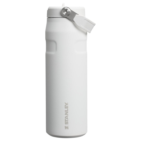 Stanley - termos tip sticla cu pai - Iceflow Flip Straw 2.0 - alb - 0.7 L