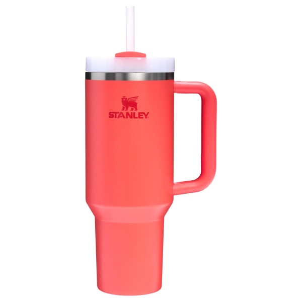 Stanley - termos tip sticla cu pai - Quencher H2.0 FlowState - Coral - 1.18L