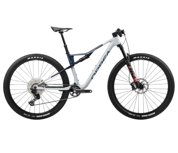 Orbea OIZ M30 Halo Silver-Blue Carbon View (Gloss) - bicicletă MTB XC full suspension