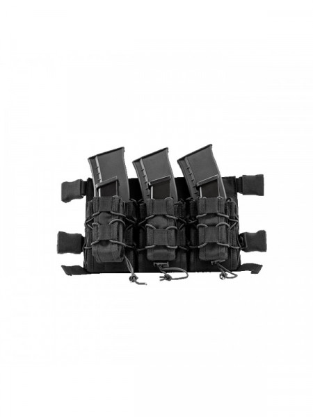 Cartusiera Viper atasabila cu scai sau catarame trident, 6 buzunare, 36 x 18 x 8 cm, negru
