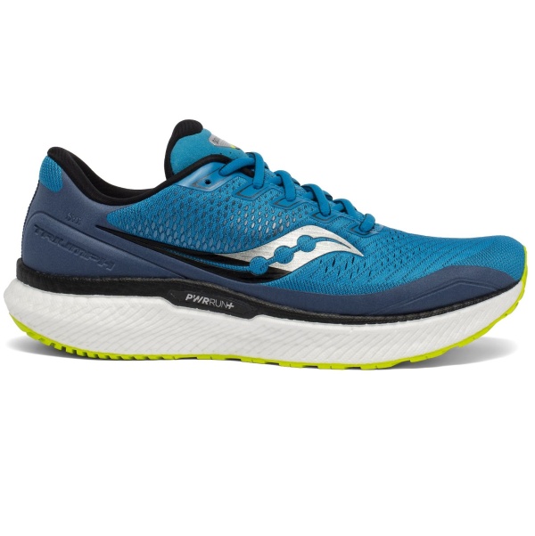Saucony - pantofi alergare pentru barbati Triumph 18 - albastru Cobalt galben Storm