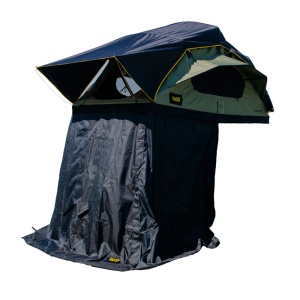 Anexă pentru cort auto, închis complet, cu podea, impermeabil, cu prindere rapidă prin banda scai, 210 x 170 x 190 cm, compatibil cu cortul de acoperiș auto Echo 140 CampTalk