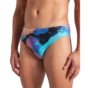 Arena - costum inot barbati - slip - Swim Br Allover - Calypso I Coral Multi - Img 3