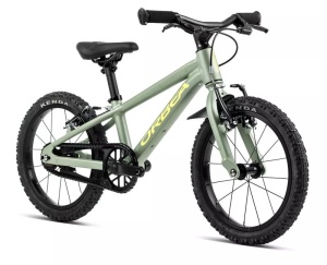 Bicicletă copii Orbea MX 16 - Metallic Green Artichoke (Matt) - Yellow (Matt)