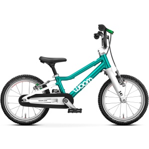 Bicicleta copii Woom 2 Go cu roti 14" verde Metallic Turquoise Petrol - Img 1