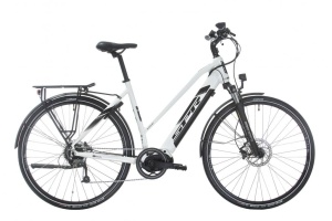Bicicleta electrica Sprint E-Trekking Faster Plus Lady 28 Alb Lucios - 533mm