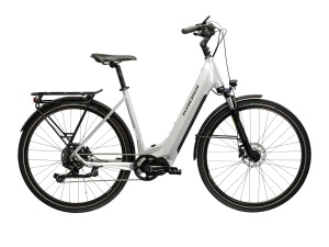 Bicicleta Electrica Trekking Kross Trans Hybrid 5.0 LS 28 inch argintie microSHIFT