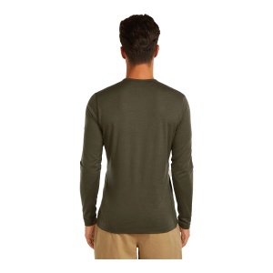 Bluza Barbati Icebreaker Merino 200 Oasis Crewe Thermal Olive - Img 2