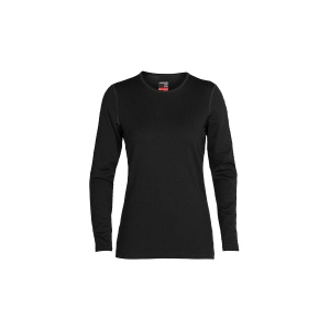 Bluza Dama Icebreaker 260 Merino Thermal Tech Crewe Black
