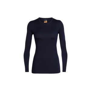 BLUZA FEMEI W MERINO 200 OASIS LS CREWE MIDNIGHT NAVY