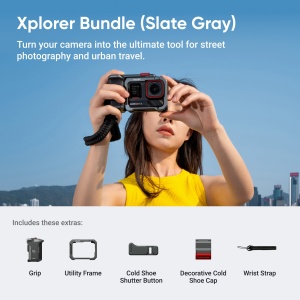 Cameră de acțiune Insta360 Ace Pro 2 Xplorer Bundle, dublă baterie - Slate Gray - Img 2