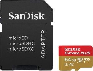 Card de memorie SanDisk Extreme PLUS microSDXC 64 GB, cu adaptor SD - Img 2