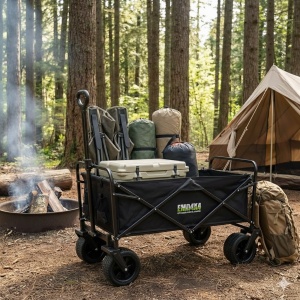 Cărucior de transport pliabil pentru outdoor, camping și excursii, capacitate 150 kg, EMD4x4 - Img 2