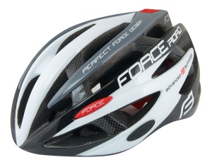 Casca FORCE ROAD junior, negru-alb-gri, XS -S (48-54 cm)