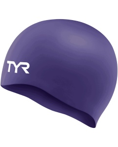 Cască înot silicon TYR Wrinkle-Free - mov | fără cute