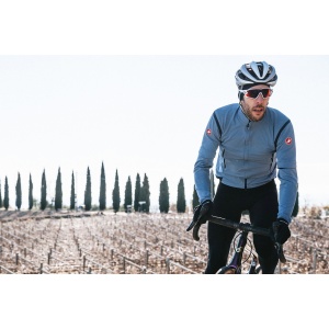 Castelli - Jacheta ciclism vreme rece sau iarna Perfetto RoS Convertible Jacket - portocaliu gri inchis - Img 5