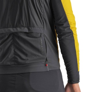 Castelli - Jacheta ciclism vreme rece si vant, maneca lunga Unlimited Puffy Jacket - galben Goldenrod gri inchis - Img 5