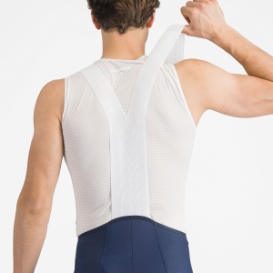 Castelli - pantaloni ciclism scurti cu bretele - A/C Bibshort - 22-40 gr C - albastru belgian - Img 3