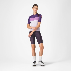 Castelli - pantaloni ciclism scurti cu bretele - Prima 2 Dt Bibshort - 16-35 gr C - negru | mov - Img 9