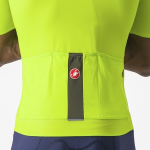 Castelli - tricou ciclism maneca scurta regular fit - Prologo Lite Jersey - 16-38 gr C - verde lime | verde inchis - Img 4