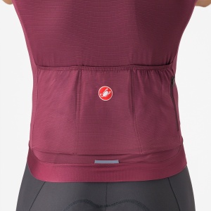 Castelli - tricou ciclism maneca scurta tailored fit - Espresso Jersey - 18-35 gr C - bordo | argintiu - Img 3