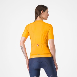 Castelli - tricou ciclism maneca scurta tailored fit - Espresso W Jersey - portocaliu - Img 2