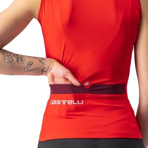 Castelli - tricou pentru ciclism fara maneci pentru femei Solaris sleeveless jersey - rosu visiniu - Img 2