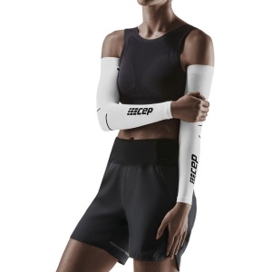 CEP - compresie brate - Compression Arm Sleeves L2 - White I Black - Img 2
