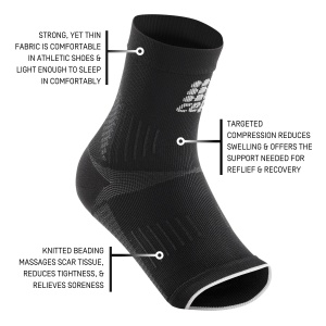 CEP - ortho fascie plantara - Compression Plantar Sleeves - Negru| Gri - Img 5