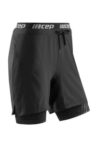CEP Pantaloni scurti de antrenament pentru femei 2-in-1 - negru - Img 1
